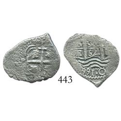 Potosi, Bolivia, cob 1 real, 1664E.