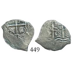 Potosi, Bolivia, cob 1 real, 1668E.