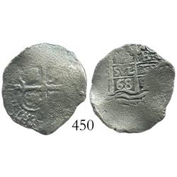 Potosi, Bolivia, cob 1 real, 1668E.