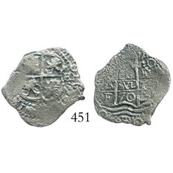 Potosi, Bolivia, cob 1 real, 1670E.
