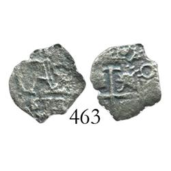 Potosi, Bolivia, cob 1/2 real, 1672, rare denomination from this wreck.