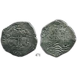 Potosi, Bolivia, cob 8 reales, 1658E.