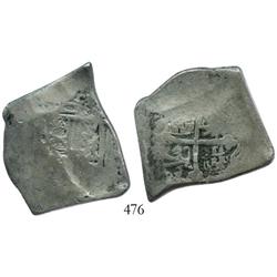 Mexico City, Mexico, cob 8 reales, Charles II, assayer not visible.