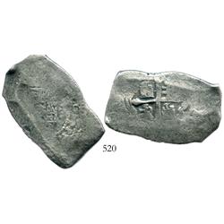 Mexico City, Mexico, cob 8 reales, Philip V, assayer not visible.