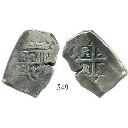 Mexico City, Mexico, cob 4 reales, Philip V, assayer not visible.
