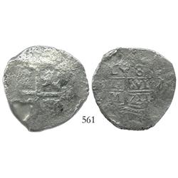 Lima, Peru, cob 8 reales, 1711M, scarce.