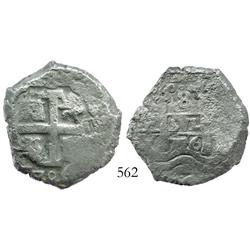 Potosi, Bolivia, cob 8 reales, 1706Y, scarce.