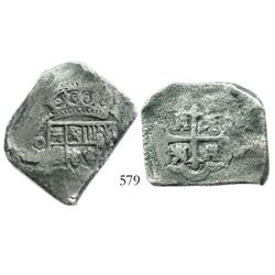 Mexico City, Mexico, cob 8 reales, Philip V, assayer not visible.
