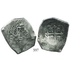 Mexico City, Mexico, cob 8 reales, 1730R.