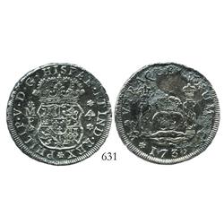 Mexico City, Mexico, pillar 4 reales, Philip V, 1735MF.