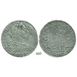 Mexico City, Mexico, bust 8 reales, Charles III, 1777FM.