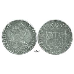 Mexico City, Mexico, bust 8 reales, Charles III, 1786FM.