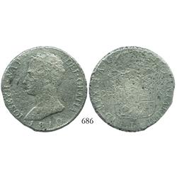 Madrid, Spain, 20 reales, Joseph Napoleon, 1810AI, large eagle in shield, scarce.