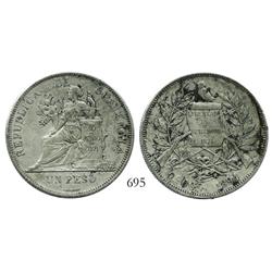 Guatemala, 1 peso, 1894-H.