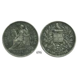 Guatemala, 1 peso, 1896.