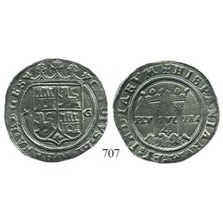 Mexico City, Mexico, 4 reales, Charles-Joanna, "Late Series," M to left, G to right.