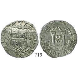 Mexico City, Mexico, 2 reales, Charles-Joanna, "Late Series," oM to left, O to right.