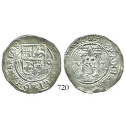 Mexico City, Mexico, 2 reales, Charles-Joanna, "Late Series," oM to left, O to right.