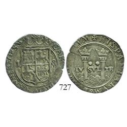 Mexico City, Mexico, 2 reales, Charles-Joanna, "Late Series," L to left, oM to right.