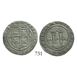 Mexico City, Mexico, 1 real, Charles-Joanna, "Late Series," M to left, A to right, scarce.