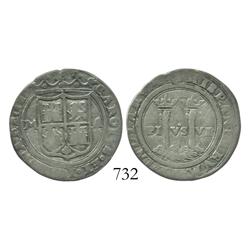 Mexico City, Mexico, 1 real, Charles-Joanna, "Late Series," oM to left, A to right, scarce.