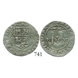 Mexico City, Mexico, 1 real, Charles-Joanna, "Late Series," oM to left, O to right.