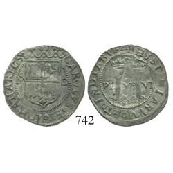 Mexico City, Mexico, 1 real, Charles-Joanna, "Late Series," oM to left, O to right.