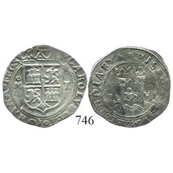 Mexico City, Mexico, 1 real, Charles-Joanna, "Late Series," oM to left, L to right.