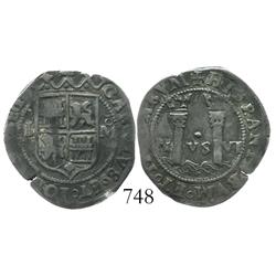 Mexico City, Mexico, 1 real, Charles-Joanna, "Late Series," I (L) to left, ooM to right.