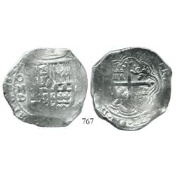 Mexico City, Mexico, cob 8 reales, 1627D.