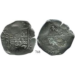 Mexico City, Mexico, cob 8 reales, 1629D, rare.