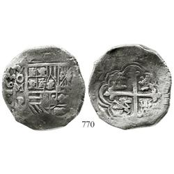 Mexico City, Mexico, cob 8 reales, 1635/4P, very rare.