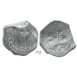 Mexico City, Mexico, cob 8 reales, (16)38P, very rare.