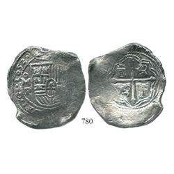 Mexico City, Mexico, cob 8 reales, 1653P, choice full date.