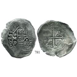 Mexico City, Mexico, cob 8 reales, 1654P.