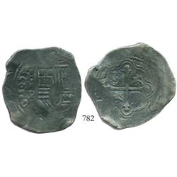 Mexico City, Mexico, cob 8 reales, 1655/4P.
