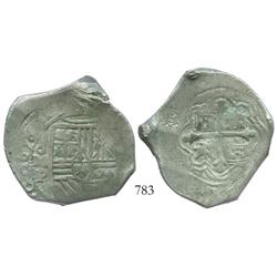 Mexico City, Mexico, cob 8 reales, 1656P.