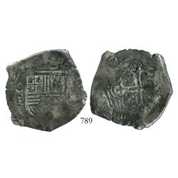 Mexico City, Mexico, cob 8 reales, (16)62P, rare.