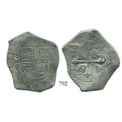 Mexico City, Mexico, cob 8 reales, (1)665P, rare.