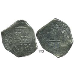 Mexico City, Mexico, cob 8 reales, 1665P.