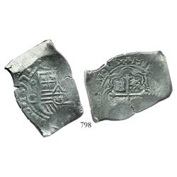 Mexico City, Mexico, cob 8 reales, 1677G, very rare.