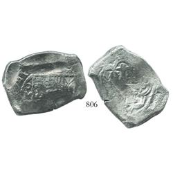 Mexico City, Mexico, cob 8 reales, 1721(J), rare.