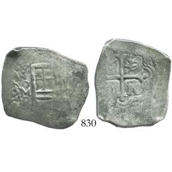 Mexico City, Mexico, cob 4 reales, 1659P, very rare.