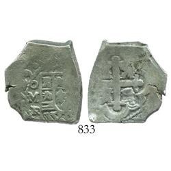 Mexico City, Mexico, cob 4 reales, 1729R.