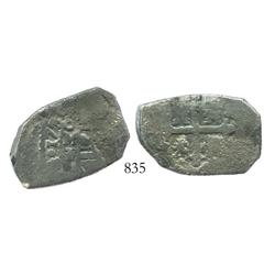 Mexico City, Mexico, cob 4 reales, 1730F.