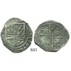 Mexico City, Mexico, cob 2 reales, Philip III, assayer F.