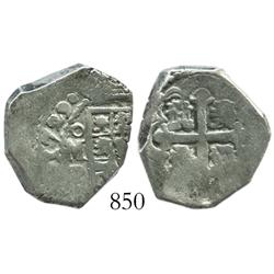 Mexico City, Mexico, cob 2 reales, 1729R.