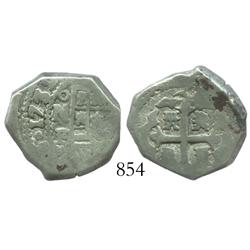 Mexico City, Mexico, cob 2 reales, 1732F.