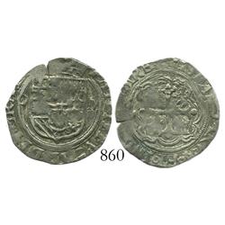 Mexico City, Mexico, cob 1 real, Philip II, assayer O (O to left, oM to right).