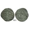 Image 1 : Mexico City, Mexico, cob 1 real, Philip II, assayer O (O to left, oMO to right).